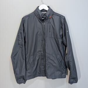 Nike Running Jacket Gray Storm-Fit Packable Hood Lightweight - Size XL